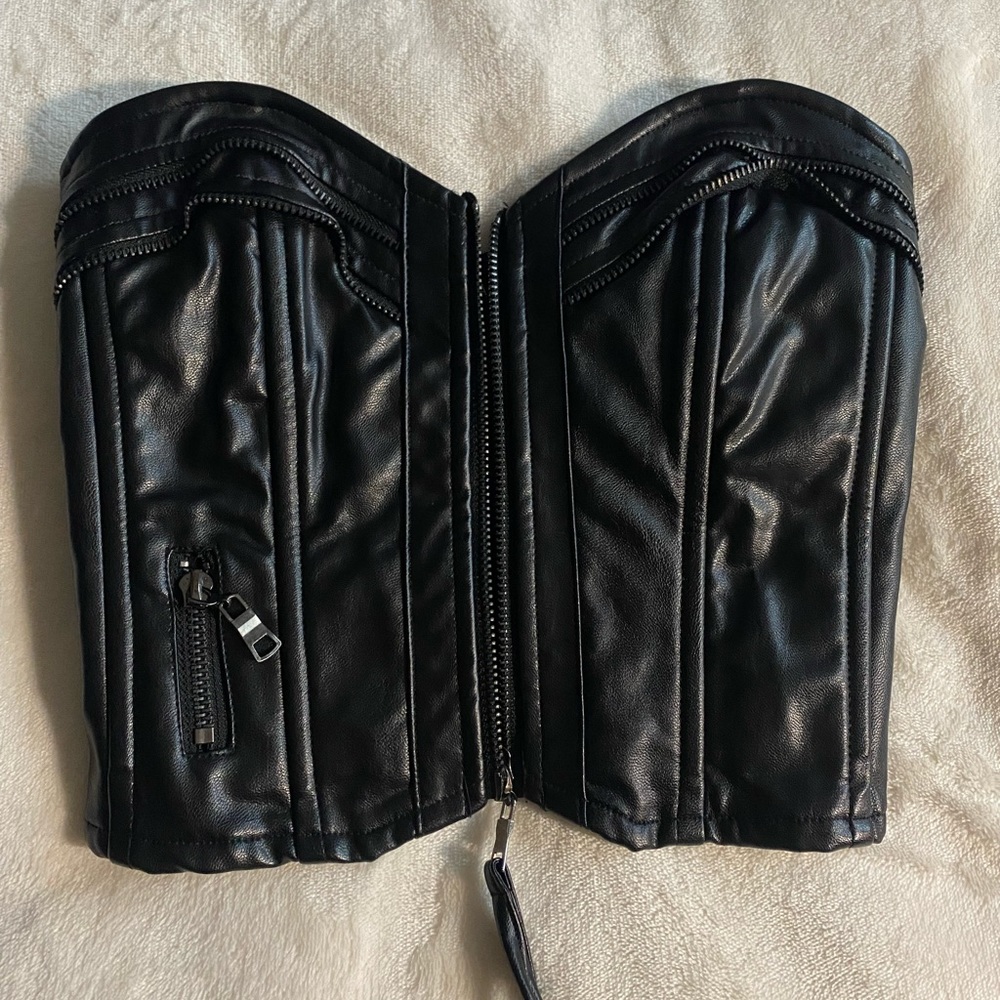 Fashion Nova Leather Corset Top